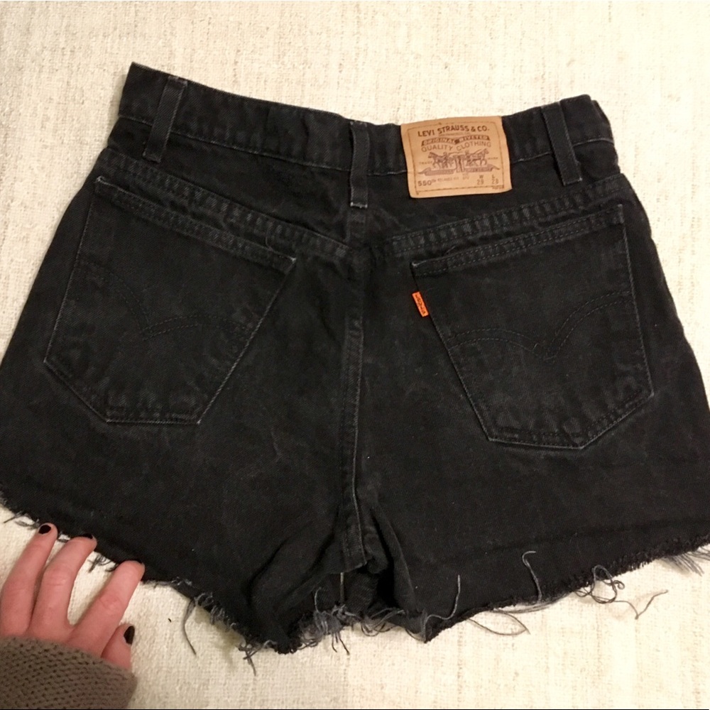 Black Levi shorts 550 high waist